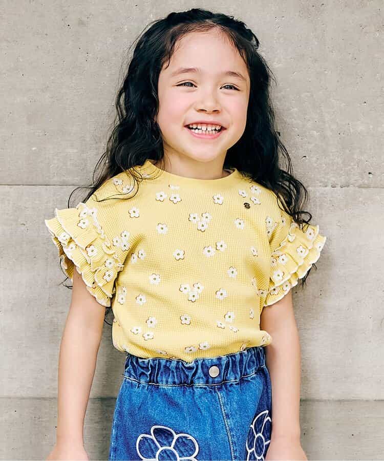 日本童裝 apres les cours 花邊袖上衣 80-140cm 女童款 夏季 TOPS