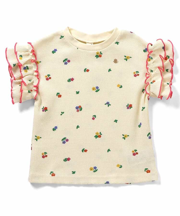 日本童裝 apres les cours 花邊袖上衣 80-140cm 女童款 夏季 TOPS