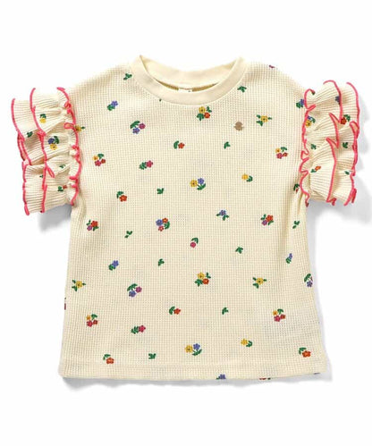 日本童裝 apres les cours 花邊袖上衣 80-140cm 女童款 夏季 TOPS