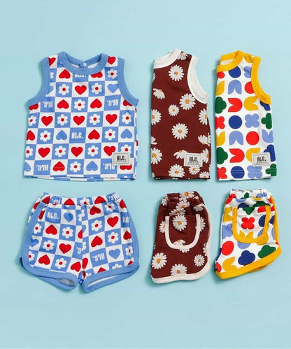 日本童裝 apres les cours 吸水速乾 接觸冷感 兩件套裝 70-80cm 男童款 初生嬰兒 夏季 TOPS PANTS