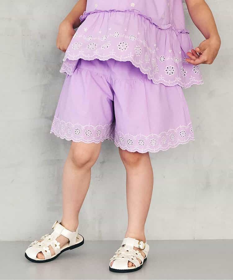日本童裝 apres les cours 心型花花蕾絲短褲 80-140cm 女童款 初生嬰兒 夏季 PANTS
