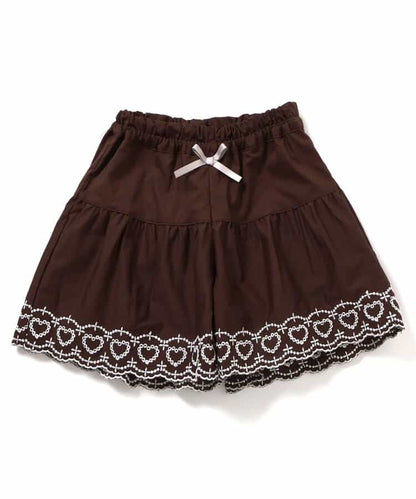 日本童裝 apres les cours 心型花花蕾絲短褲 80-140cm 女童款 初生嬰兒 夏季 PANTS