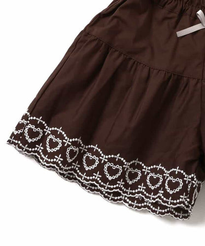 日本童裝 apres les cours 心型花花蕾絲短褲 80-140cm 女童款 初生嬰兒 夏季 PANTS