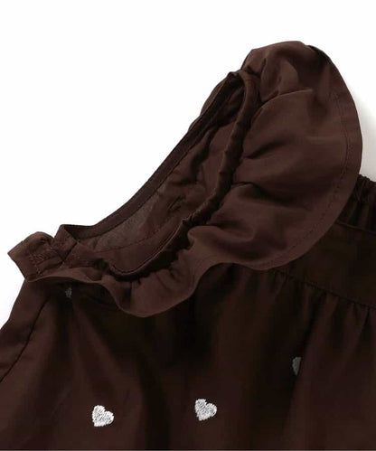 日本童裝 apres les cours 心型花花蕾絲上衣 80-140cm 女童款 夏季 TOPS