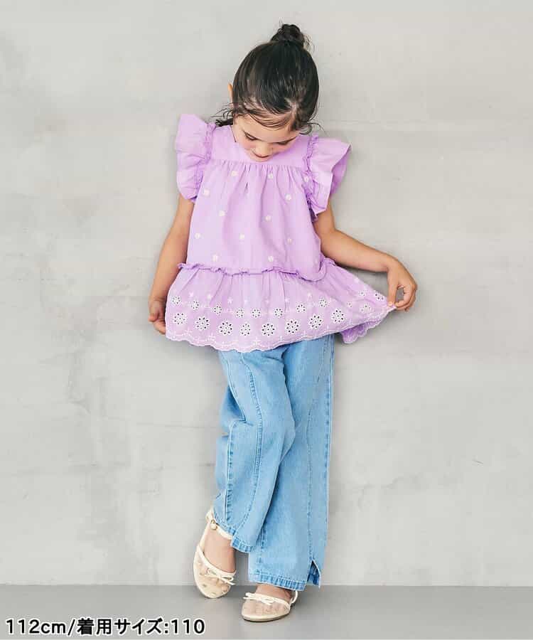 日本童裝 apres les cours 心型花花蕾絲上衣 80-140cm 女童款 夏季 TOPS