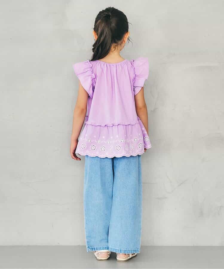 日本童裝 apres les cours 心型花花蕾絲上衣 80-140cm 女童款 夏季 TOPS