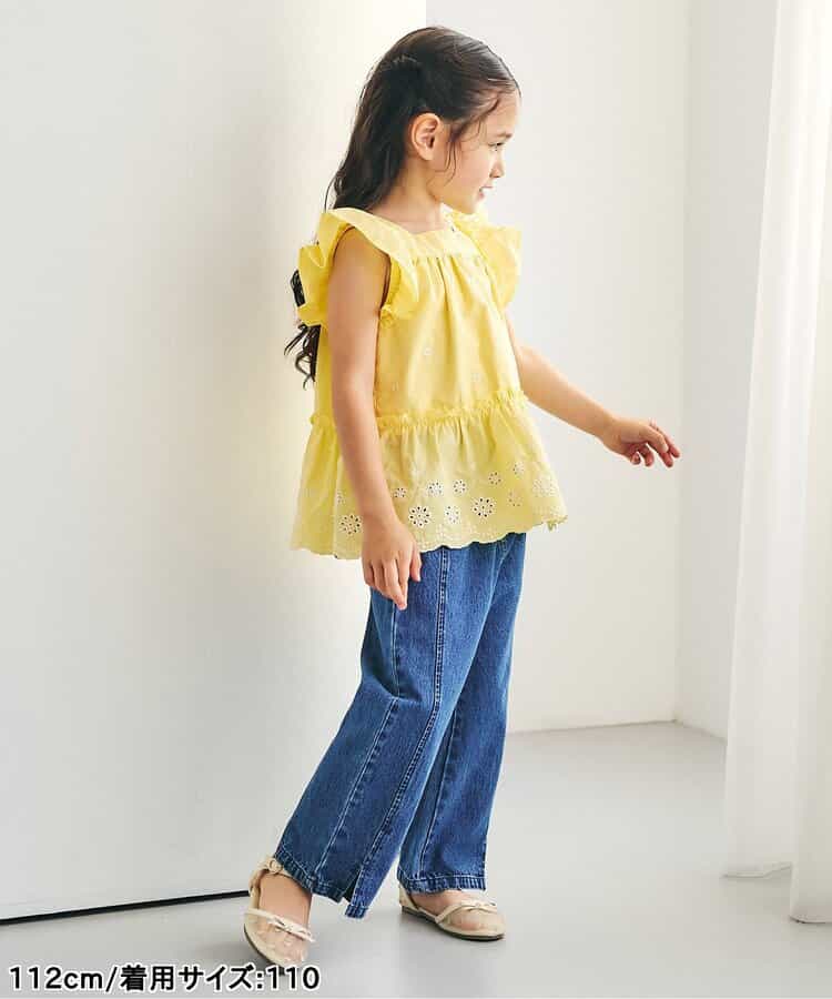 日本童裝 apres les cours 心型花花蕾絲上衣 80-140cm 女童款 夏季 TOPS