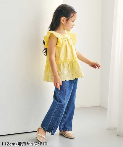 日本童裝 apres les cours 心型花花蕾絲上衣 80-140cm 女童款 夏季 TOPS