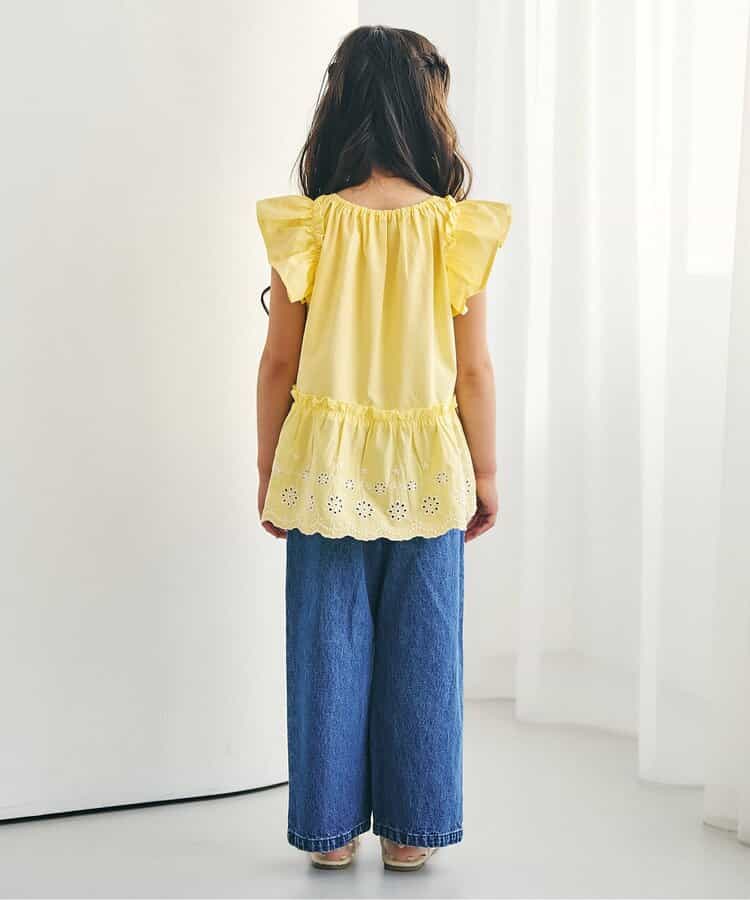 日本童裝 apres les cours 心型花花蕾絲上衣 80-140cm 女童款 夏季 TOPS