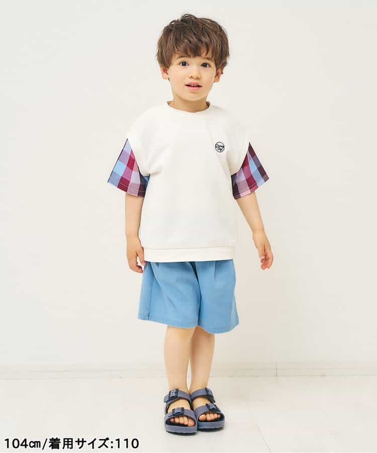日本童裝 apres les cours 接觸冷感 假兩件短袖上衣 80-130cm 男童款 夏季 TOPS