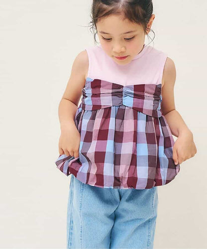 日本童裝 apres les cours 假兩件泡泡背心 80-140cm 女童款 夏季 TOPS