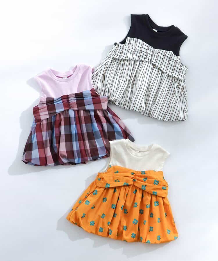 日本童裝 apres les cours 假兩件泡泡背心 80-140cm 女童款 夏季 TOPS