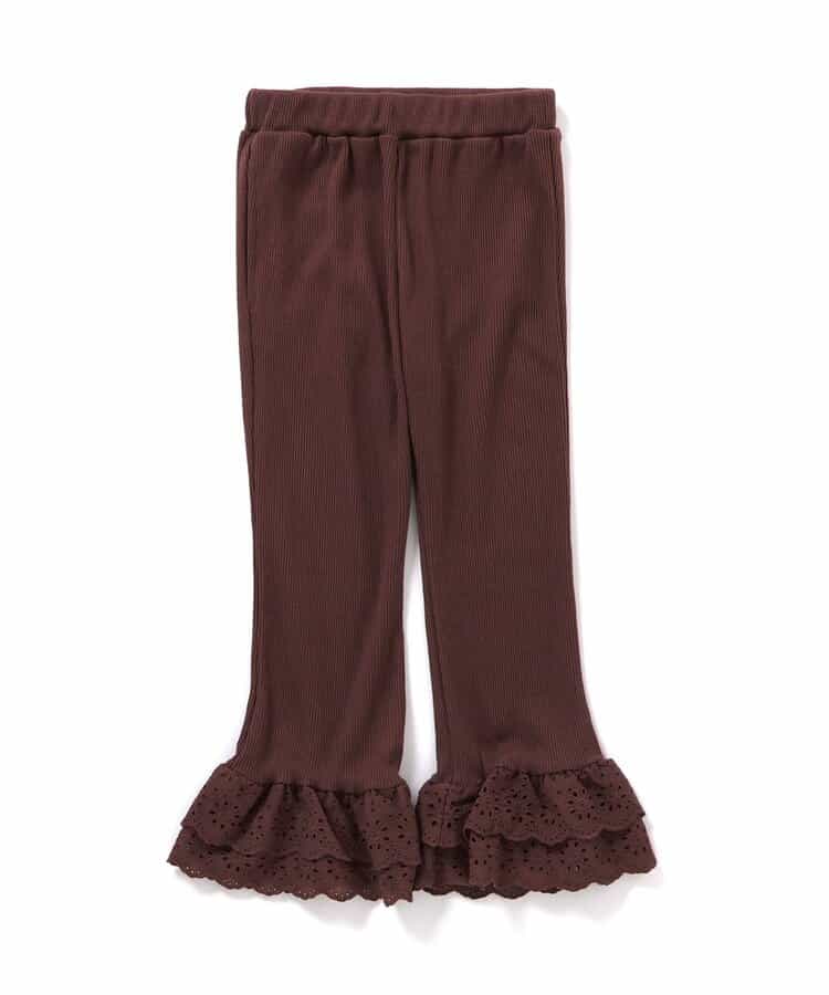 日本童裝 apres les cours 接觸冷感 蕾絲荷葉邊長褲 70-140cm 女童款 夏季 PANTS
