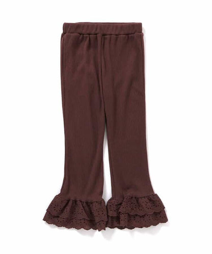 日本童裝 apres les cours 接觸冷感 蕾絲荷葉邊長褲 70-140cm 女童款 夏季 PANTS