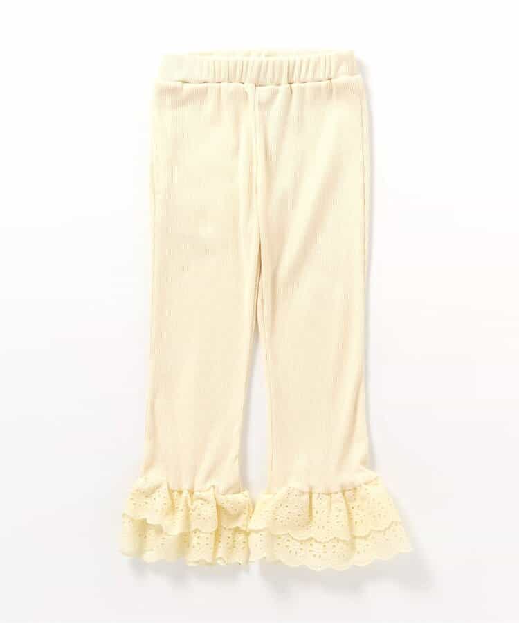 日本童裝 apres les cours 接觸冷感 蕾絲荷葉邊長褲 70-140cm 女童款 夏季 PANTS