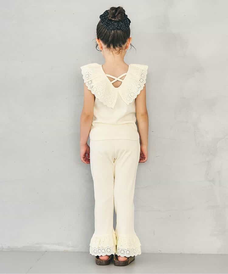 日本童裝 apres les cours 接觸冷感 蕾絲荷葉邊長褲 70-140cm 女童款 夏季 PANTS