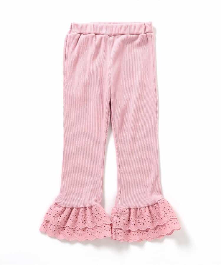 日本童裝 apres les cours 接觸冷感 蕾絲荷葉邊長褲 70-140cm 女童款 夏季 PANTS