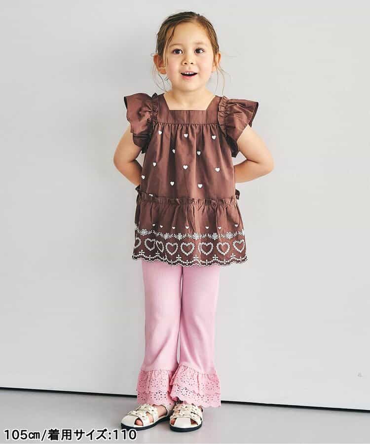 日本童裝 apres les cours 接觸冷感 蕾絲荷葉邊長褲 70-140cm 女童款 夏季 PANTS