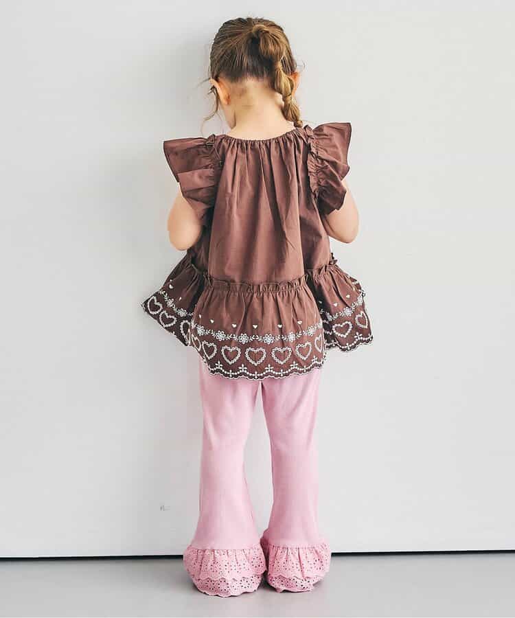 日本童裝 apres les cours 接觸冷感 蕾絲荷葉邊長褲 70-140cm 女童款 夏季 PANTS