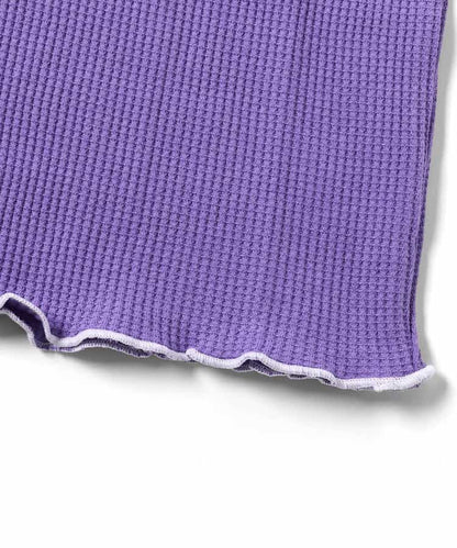 日本童裝 apres les cours 無袖華夫格荷葉邊上衣 80-140cm 女童款 夏季 TOPS