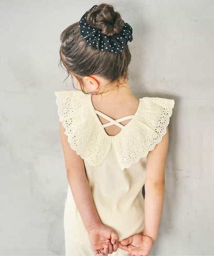 日本童裝 apres les cours 接觸冷感 蕾絲荷葉邊上衣 70-140cm 女童款 夏季 TOPS