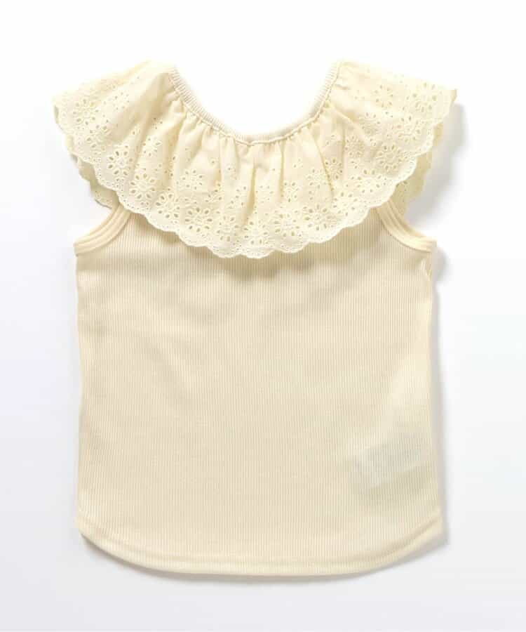 日本童裝 apres les cours 接觸冷感 蕾絲荷葉邊上衣 70-140cm 女童款 夏季 TOPS