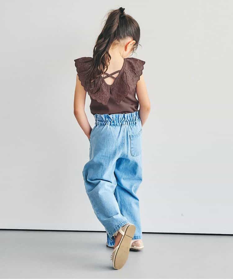 日本童裝 apres les cours 接觸冷感 蕾絲荷葉邊上衣 70-140cm 女童款 夏季 TOPS