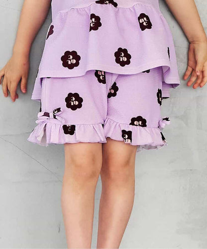 日本童裝 apres les cours 印花荷葉邊短褲 80-140cm 女童款 夏季 PANTS