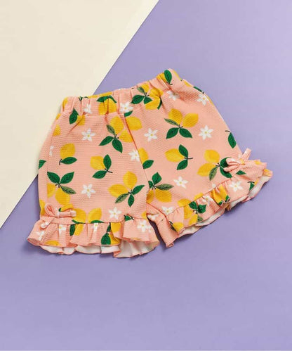 日本童裝 apres les cours 印花荷葉邊短褲 80-140cm 女童款 夏季 PANTS