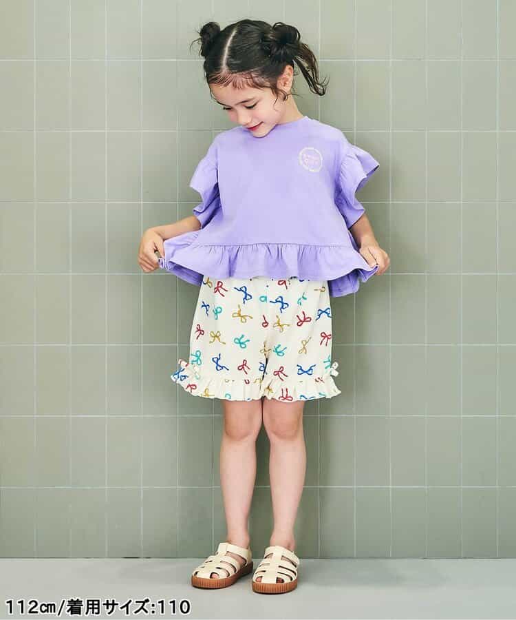 日本童裝 apres les cours 印花荷葉邊短褲 80-140cm 女童款 夏季 PANTS