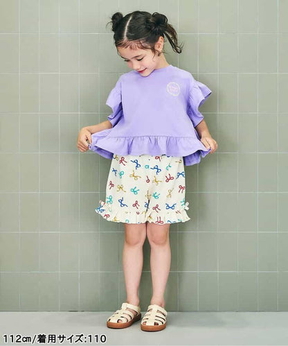 日本童裝 apres les cours 印花荷葉邊短褲 80-140cm 女童款 夏季 PANTS