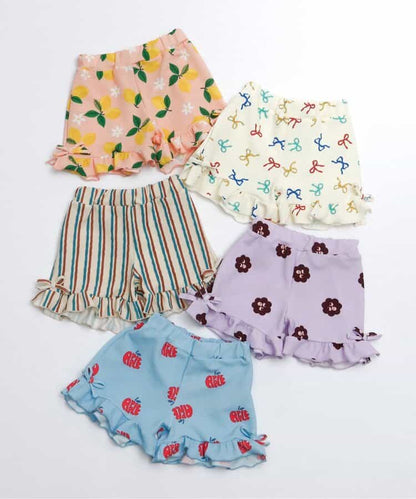 日本童裝 apres les cours 印花荷葉邊短褲 80-140cm 女童款 夏季 PANTS