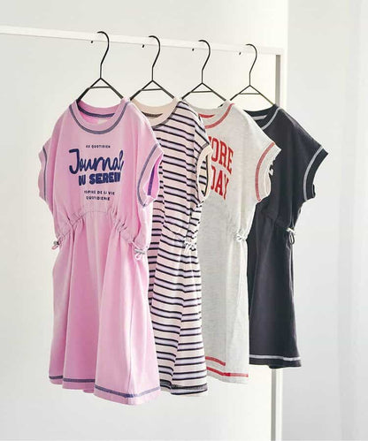 日本童裝 apres les cours 抽繩連身裙 80-140cm 女童款 夏季 DRESSES