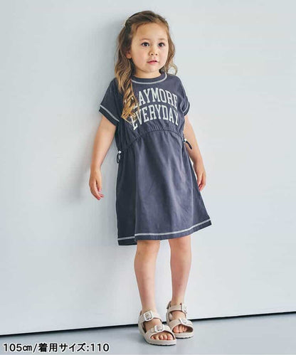 日本童裝 apres les cours 抽繩連身裙 80-140cm 女童款 夏季 DRESSES