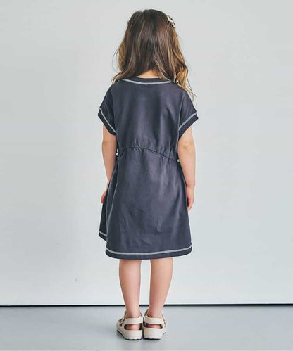 日本童裝 apres les cours 抽繩連身裙 80-140cm 女童款 夏季 DRESSES