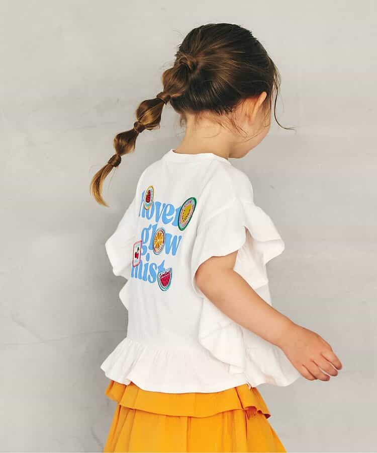 日本童裝 apres les cours 荷葉邊印花上衣 80-140cm 女童款 夏季 TOPS