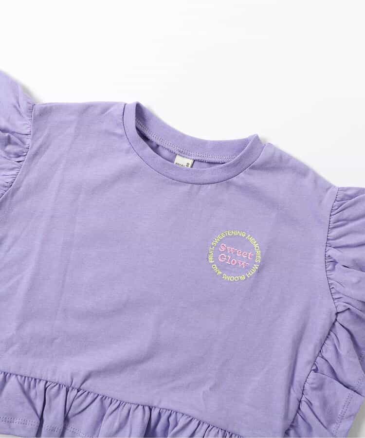 日本童裝 apres les cours 荷葉邊印花上衣 80-140cm 女童款 夏季 TOPS