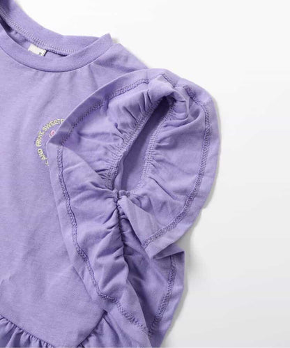 日本童裝 apres les cours 荷葉邊印花上衣 80-140cm 女童款 夏季 TOPS