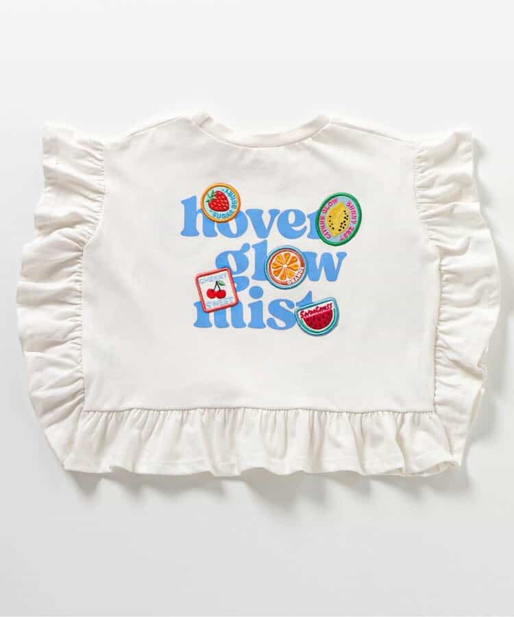 日本童裝 apres les cours 荷葉邊印花上衣 80-140cm 女童款 夏季 TOPS