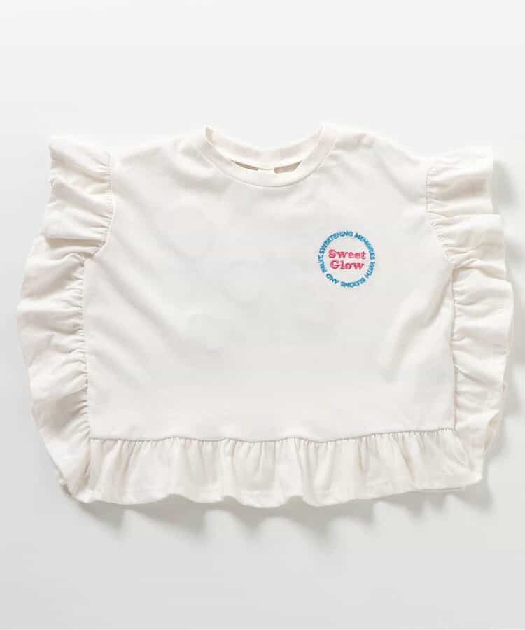 日本童裝 apres les cours 荷葉邊印花上衣 80-140cm 女童款 夏季 TOPS