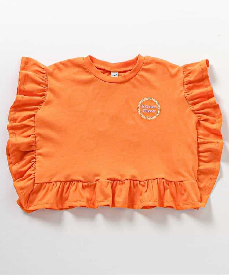 日本童裝 apres les cours 荷葉邊印花上衣 80-140cm 女童款 夏季 TOPS