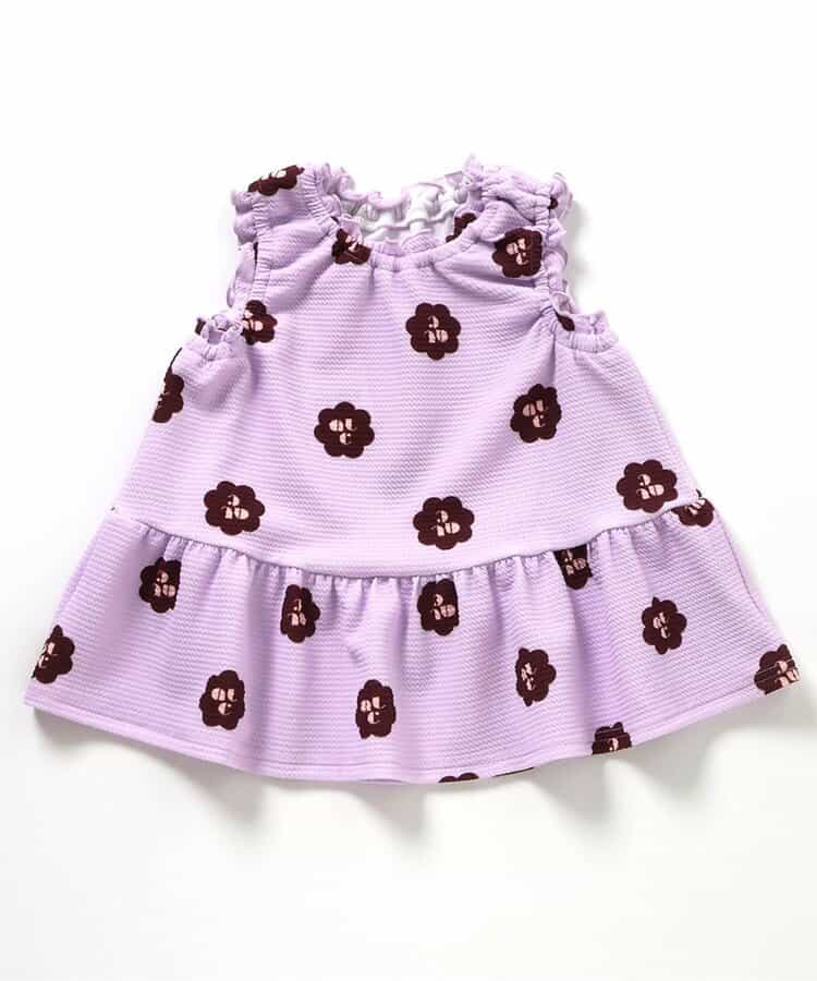 日本童裝 apres les cours 印花荷葉上衣 80-140cm 女童款 夏季 TOPS