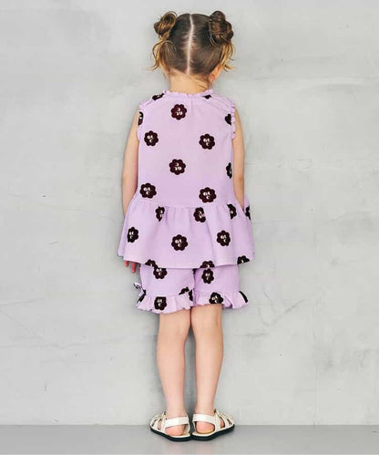 日本童裝 apres les cours 印花荷葉上衣 80-140cm 女童款 夏季 TOPS