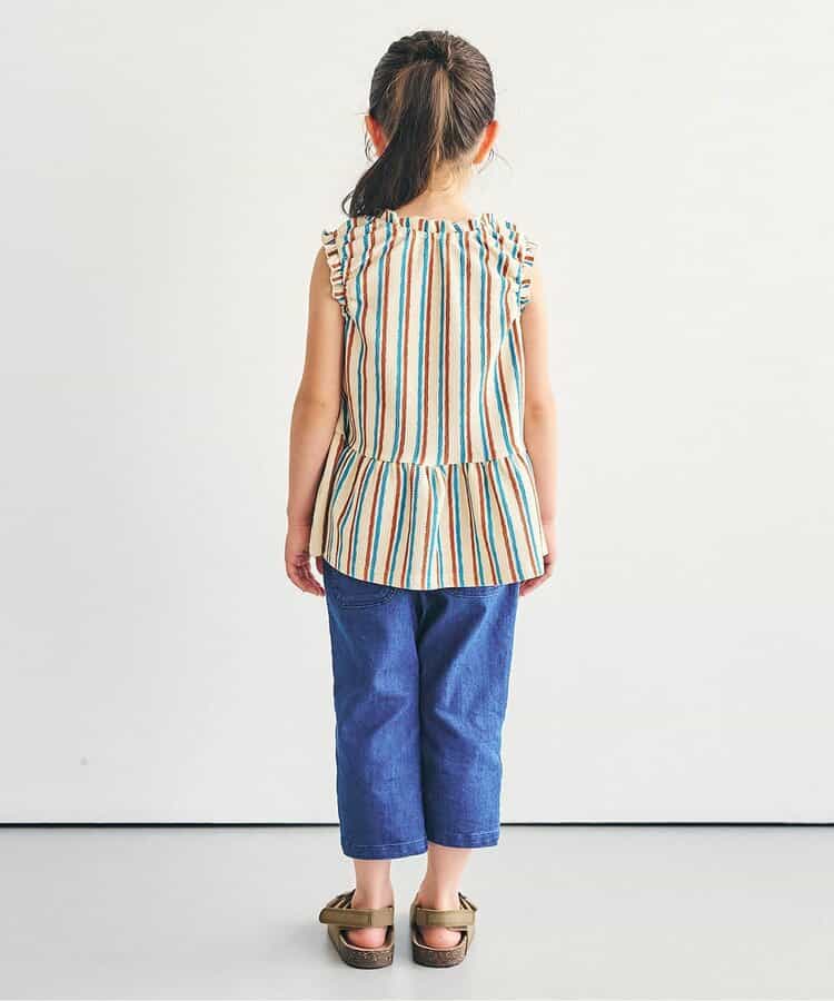 日本童裝 apres les cours 印花荷葉上衣 80-140cm 女童款 夏季 TOPS