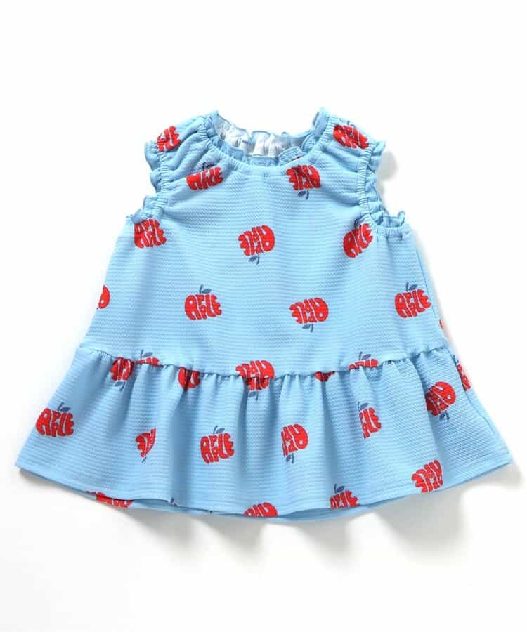 日本童裝 apres les cours 印花荷葉上衣 80-140cm 女童款 夏季 TOPS