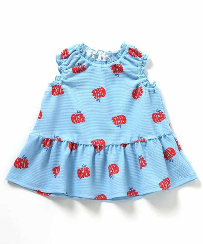 日本童裝 apres les cours 印花荷葉上衣 80-140cm 女童款 夏季 TOPS