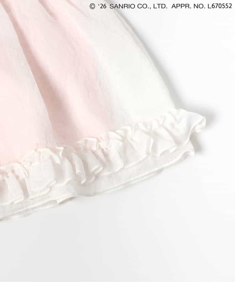 日本童裝 apres les cours x Sanrio  接觸冷感 薄紗拼接上衣 80-140cm 女童款 夏季 TOPS