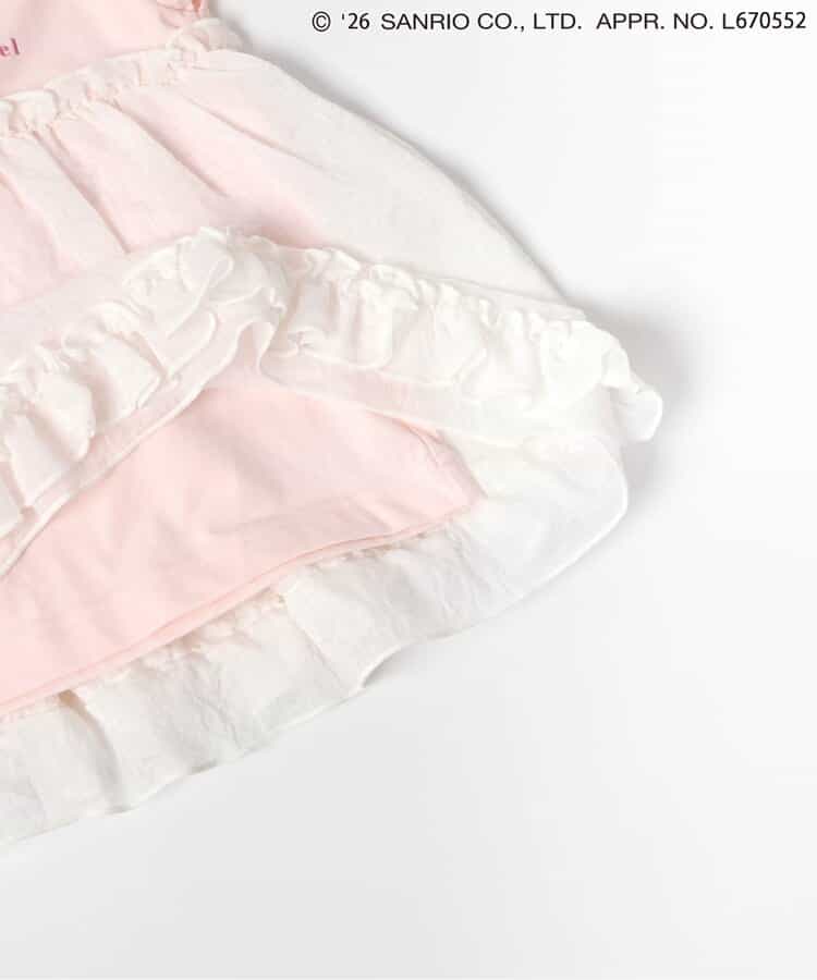 日本童裝 apres les cours x Sanrio  接觸冷感 薄紗拼接上衣 80-140cm 女童款 夏季 TOPS