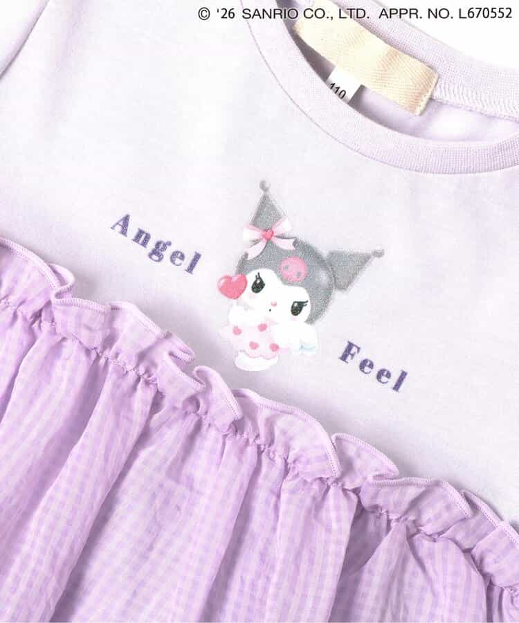 日本童裝 apres les cours x Sanrio  接觸冷感 薄紗拼接上衣 80-140cm 女童款 夏季 TOPS