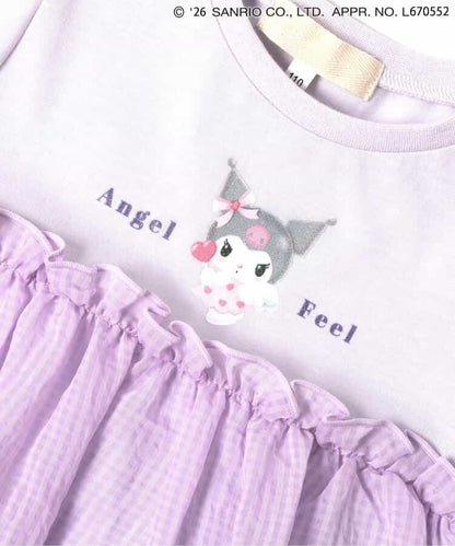 日本童裝 apres les cours x Sanrio  接觸冷感 薄紗拼接上衣 80-140cm 女童款 夏季 TOPS